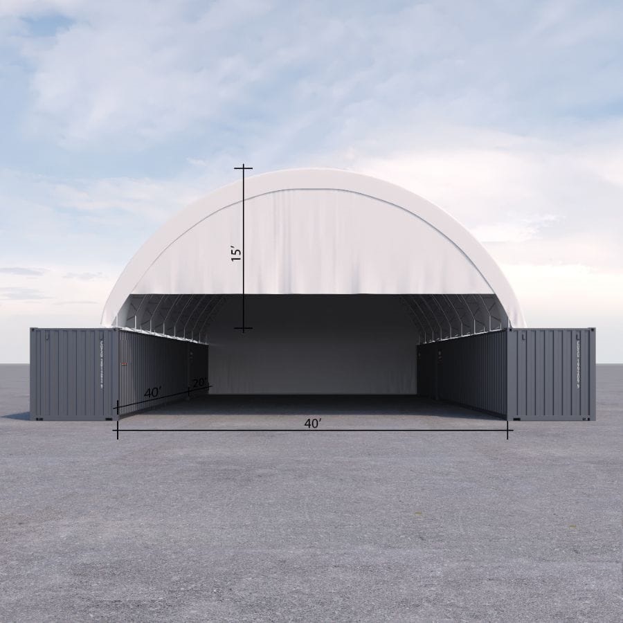 40’ x 60’ Container Shelter - Tupcan Pty Ltd