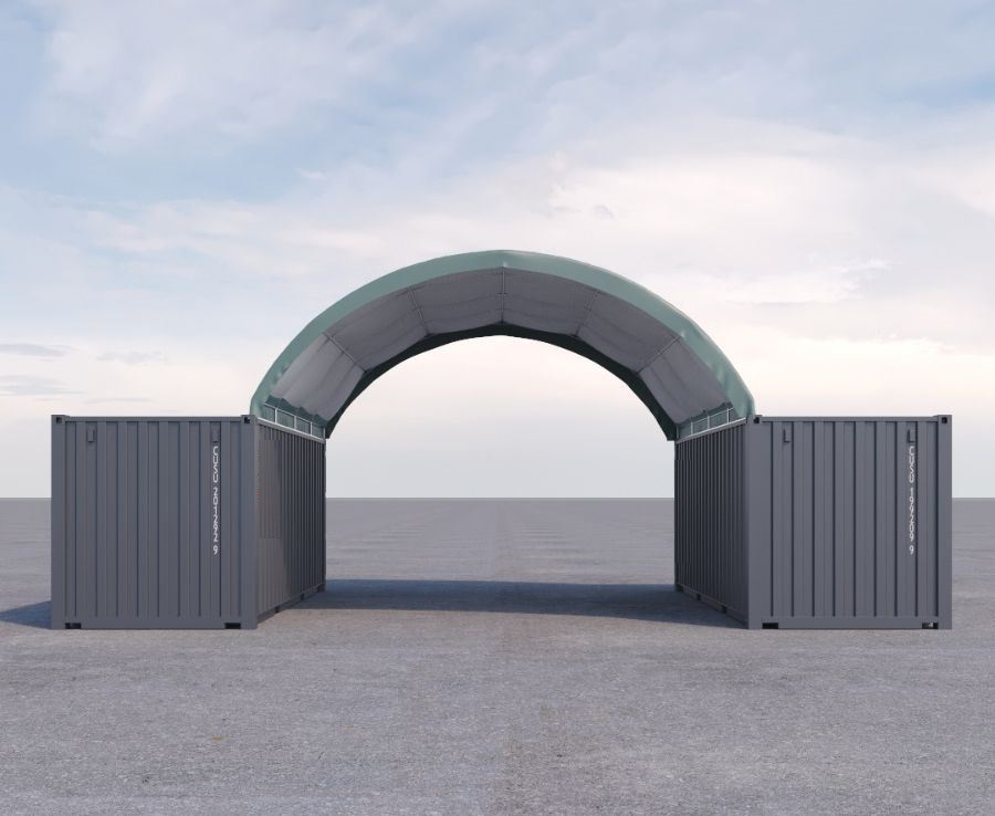20’ x 20’ Fabric Container Shelter - Tupcan Pty Ltd