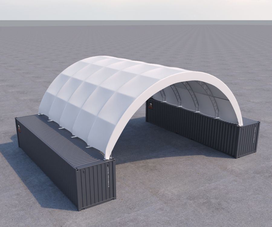 40’ x 40’ Fabric Container Shelter - Tupcan Pty Ltd