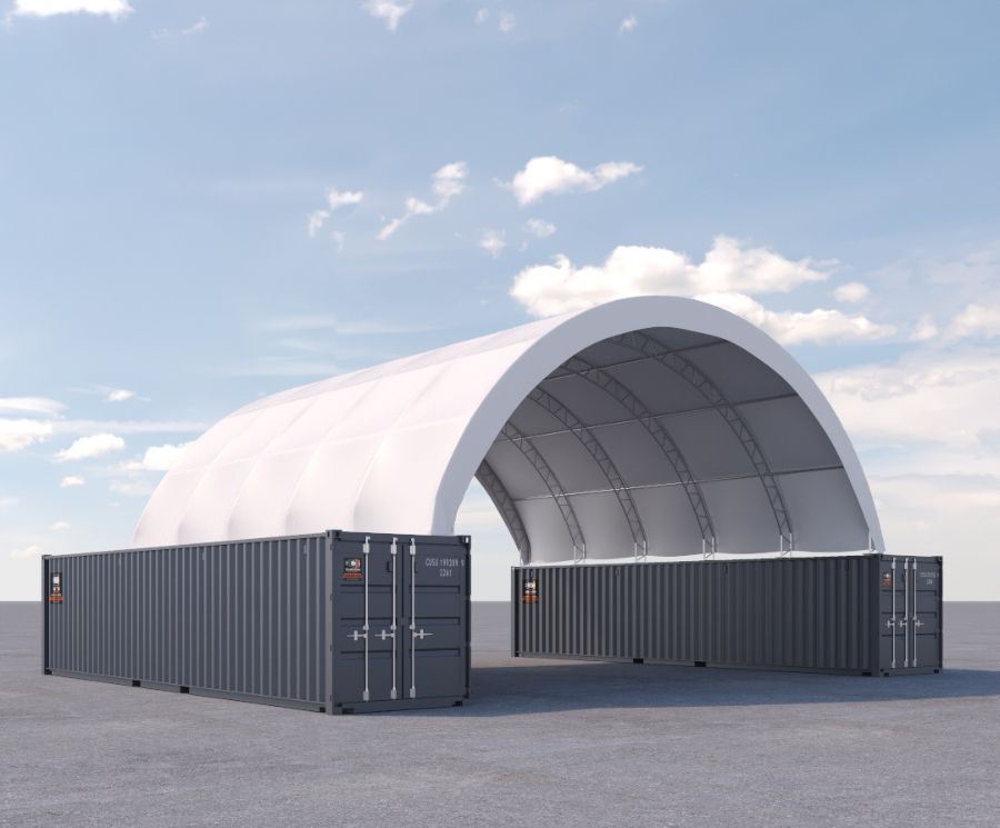 40’ x 40’ Fabric Container Shelter - Tupcan Pty Ltd