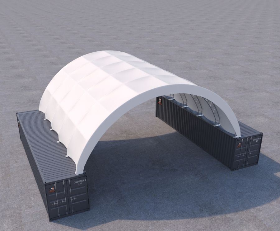 40’ x 40’ Fabric Container Shelter - Tupcan Pty Ltd