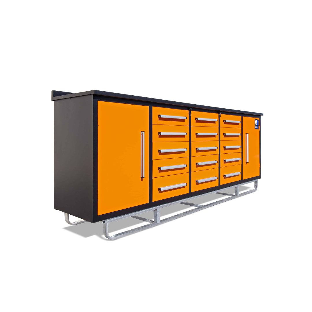 M&B | 10’ Workbench Cabinet with 15 Drawers - Tupcan Pty Ltd